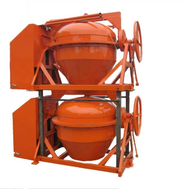 Double malaxeur à béton